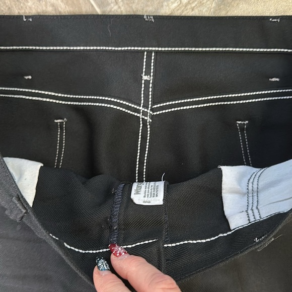 Vintage Men’s Wrangler ranch pants 80's Black Wrangler, Polyester, Bootcut NWOT - Picture 9 of 16